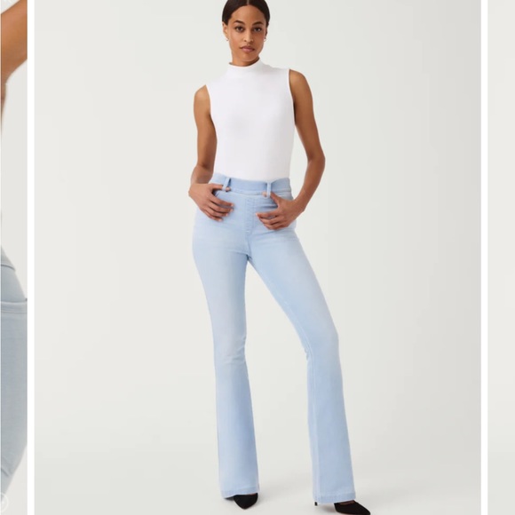 Spanx light wash flare jeans - Picture 1 of 4